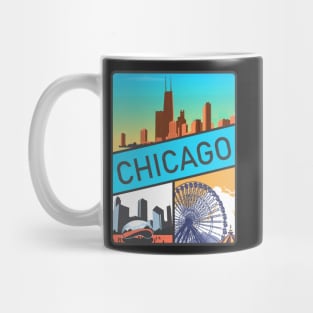 Vintage Style Chicago Decal Mug